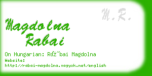 magdolna rabai business card